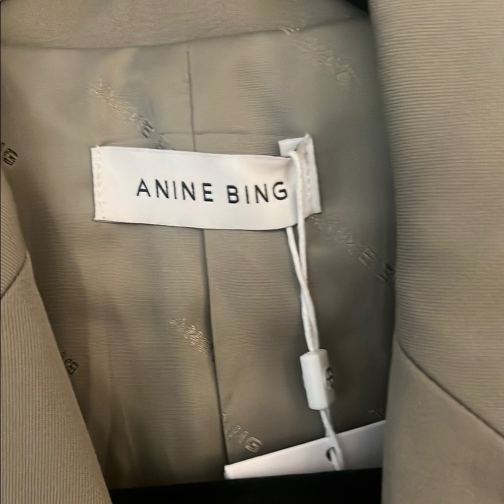 Anine Bing Quinn Blazer Green Khaki - Picture 7 of 9